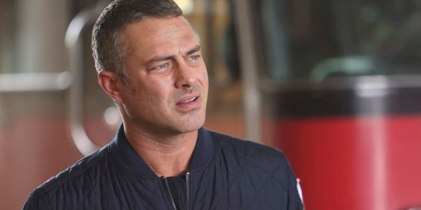 Tyler Kinney as Severide in Chicago Fire looking confused