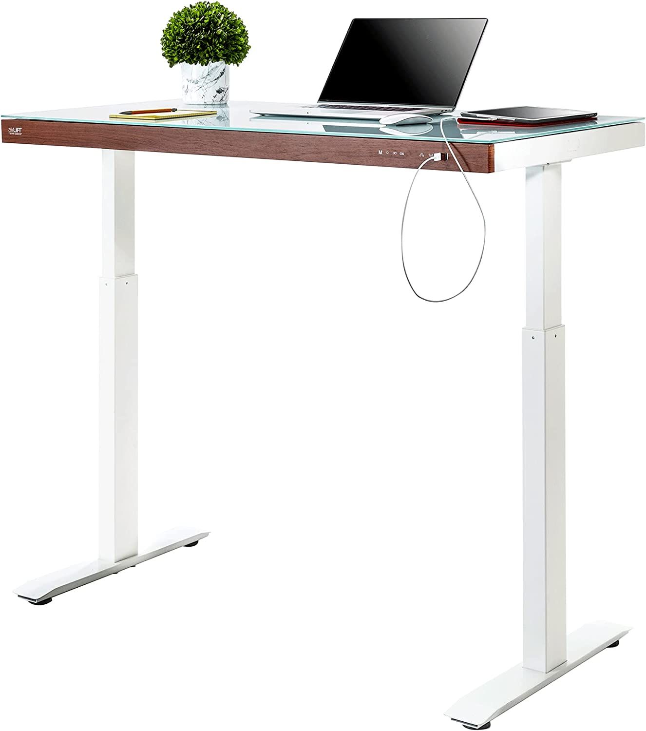 Seville Classics Airlift Electric Height Adjustable Desk 1