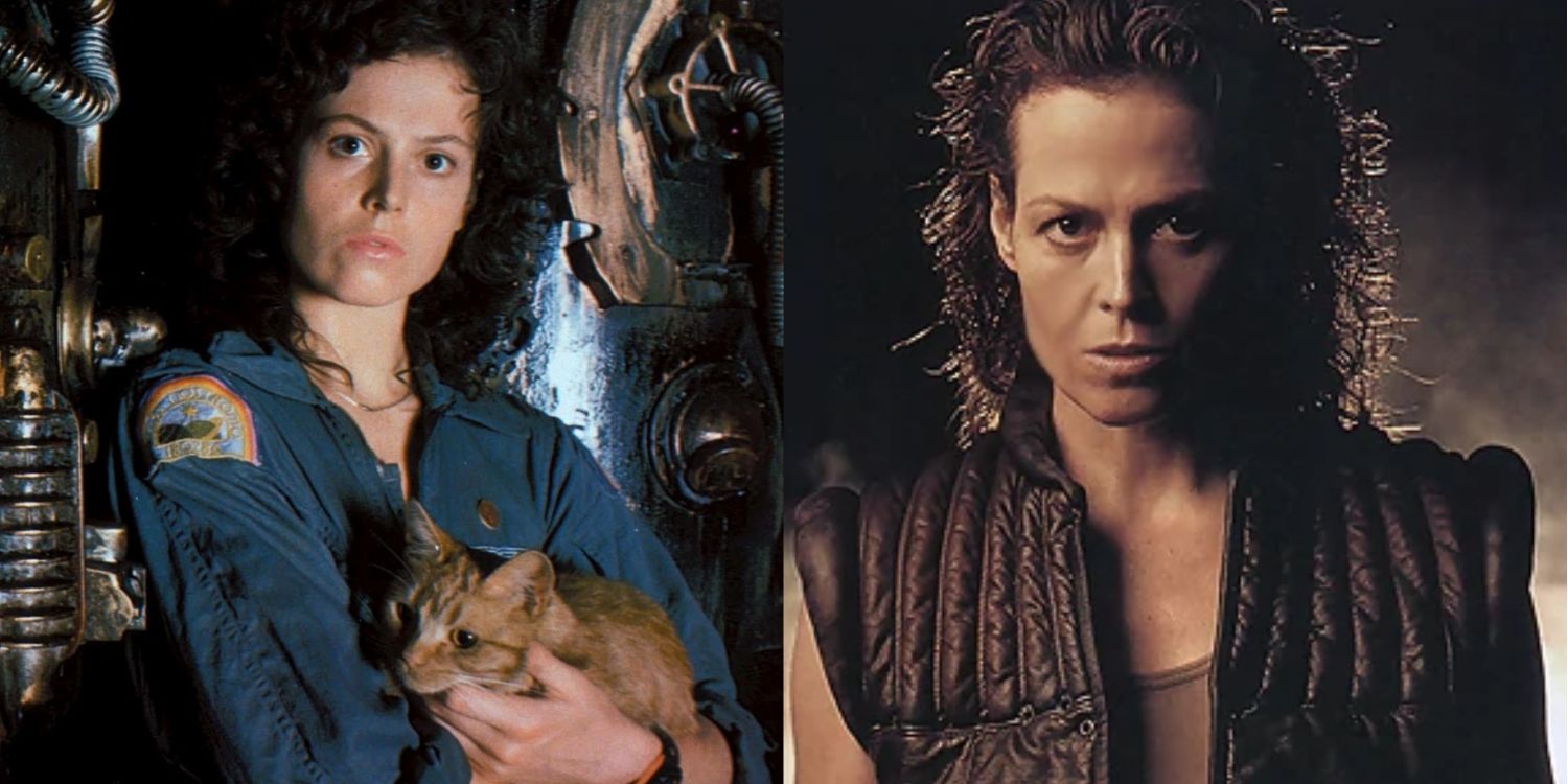 Signourney Weaver as Ellen Ripley in Alien and Alien Resurrection