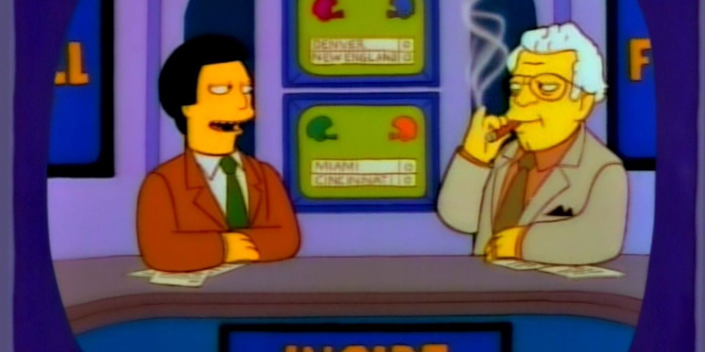 Jimmy Apollo smokes a cigar from The Simpsons 