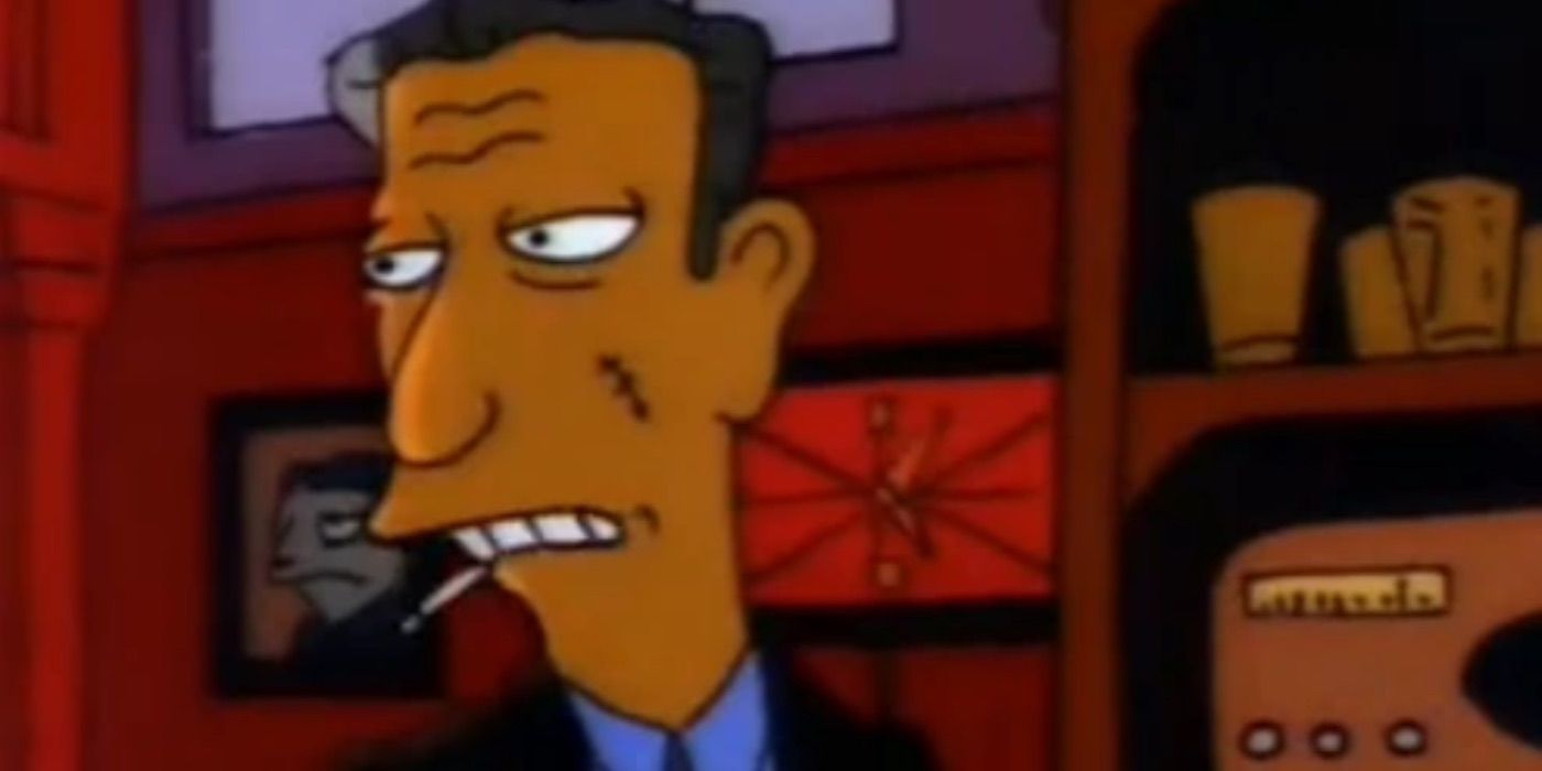 Joey the mobster looks on from The Simpsons 