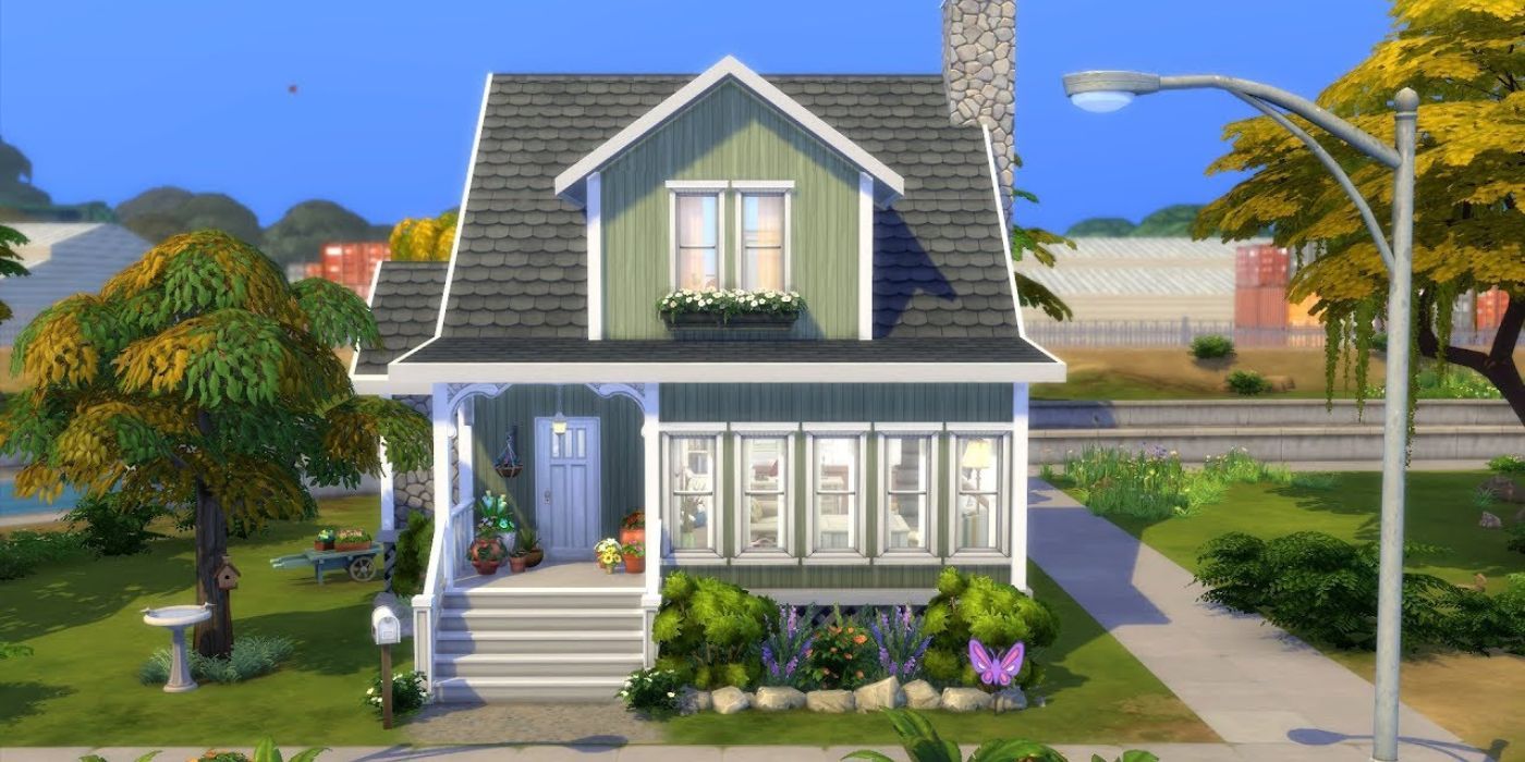 The front of a small home in the Sims 4