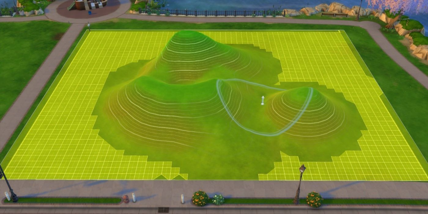 Lots of hills in The Sims 4.