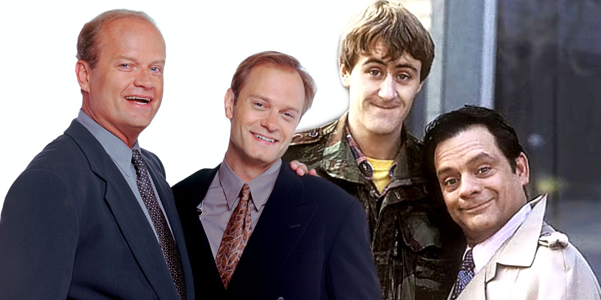 Sitcom Brothers Frasier and Niles with Rodney and Del Boy