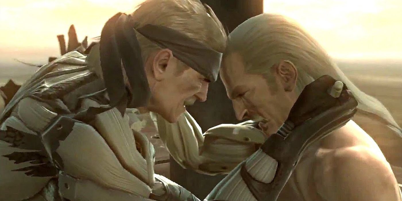 Snake injects something into Liquid Ocelot in Metal Gear Solid 4