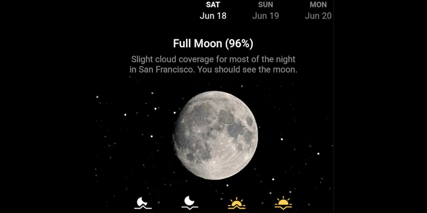 Information about the moon in the My Moon Phase app