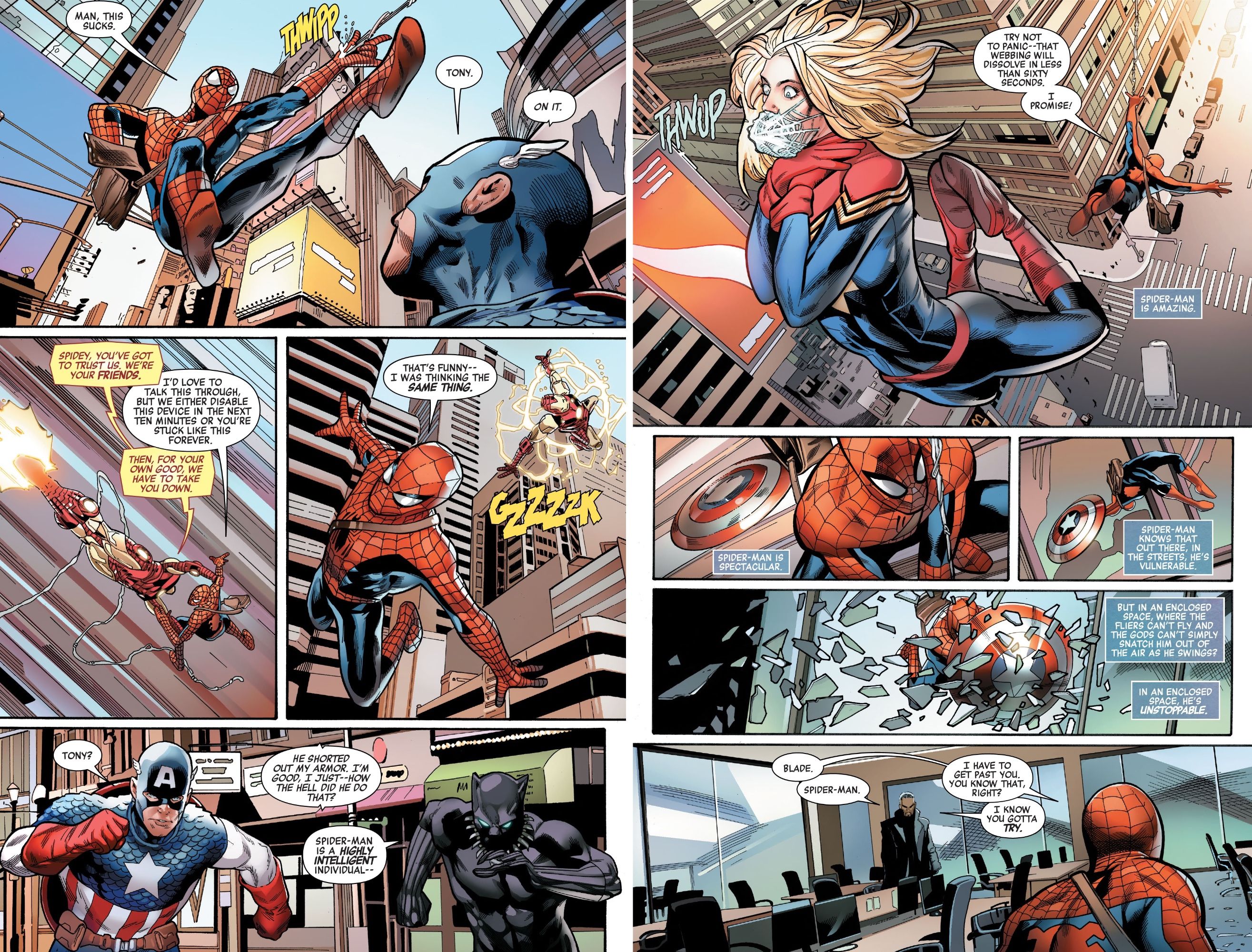 Homem-Aranha contra os Vingadores em All-Out Avenger #5
