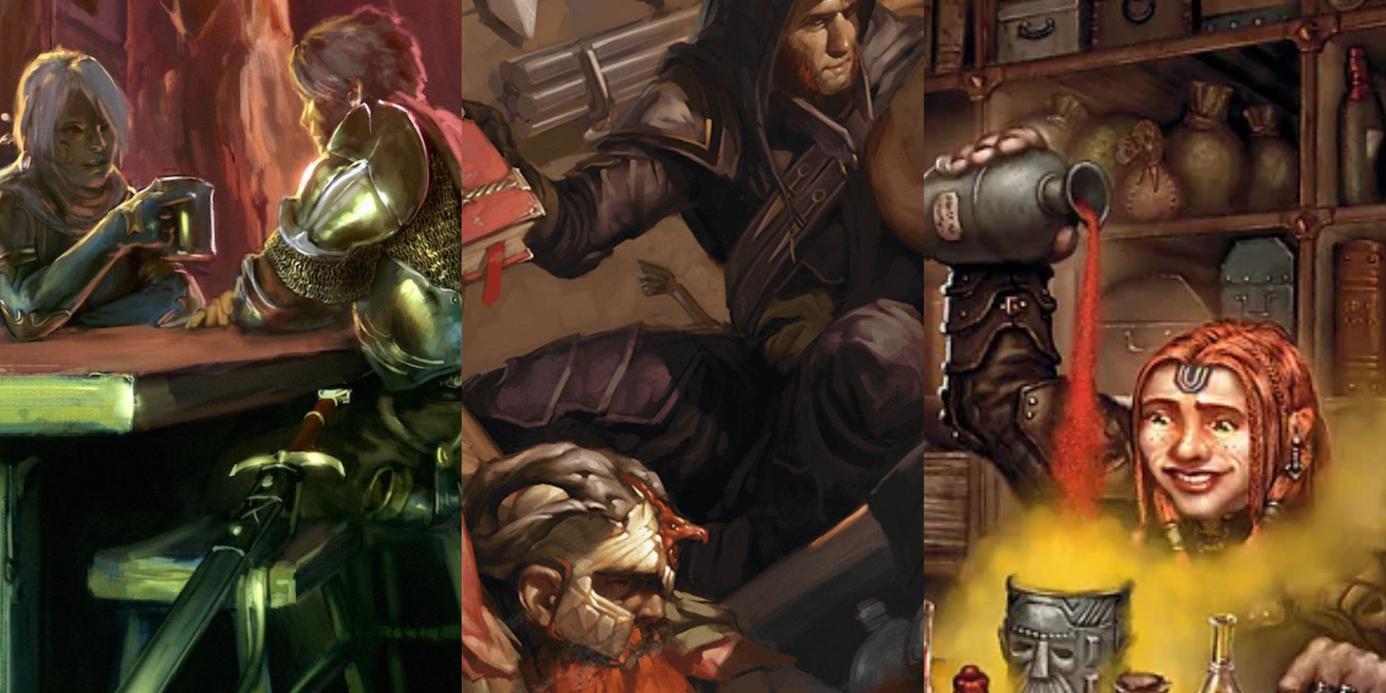 Split image of Dungeons and Dragons downtime feature