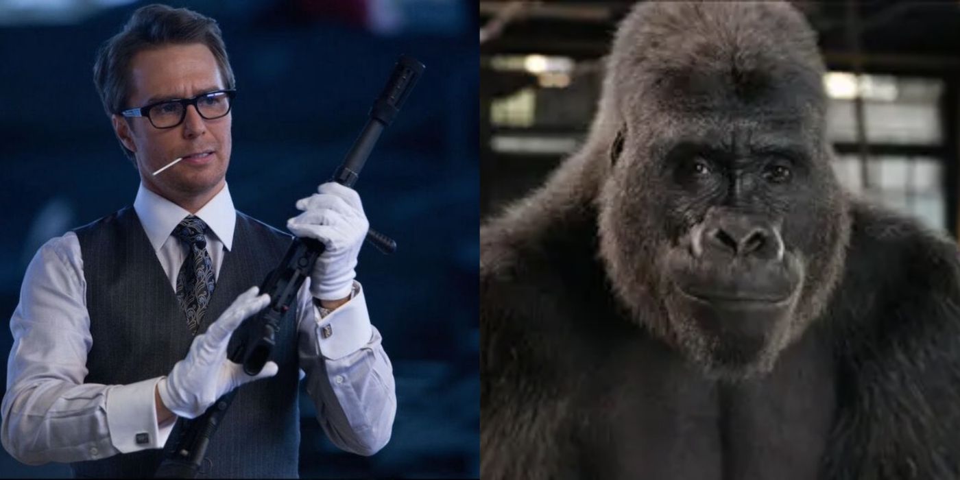 Split image of Justin in Iron Man 2 and Ivan in The One and Only Ivan