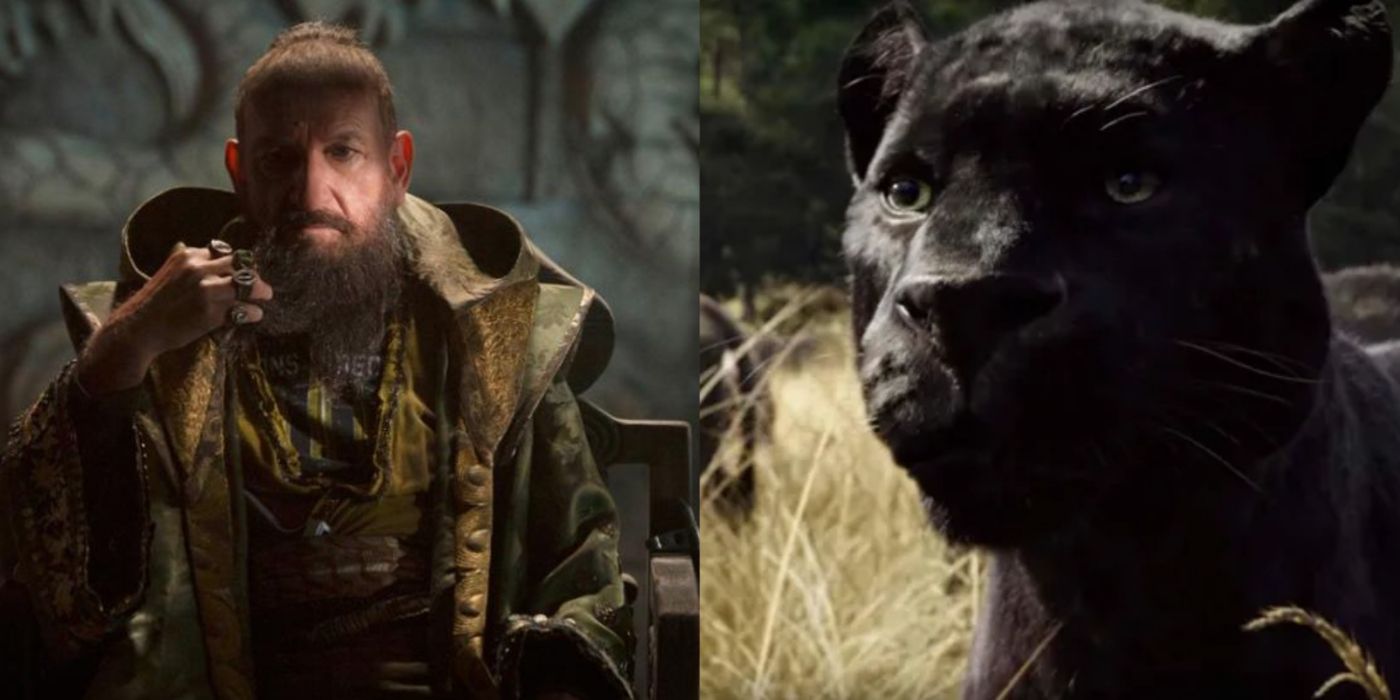 Split image of Trevor in Iron Man 3 and Bagheera in The Jungle Book