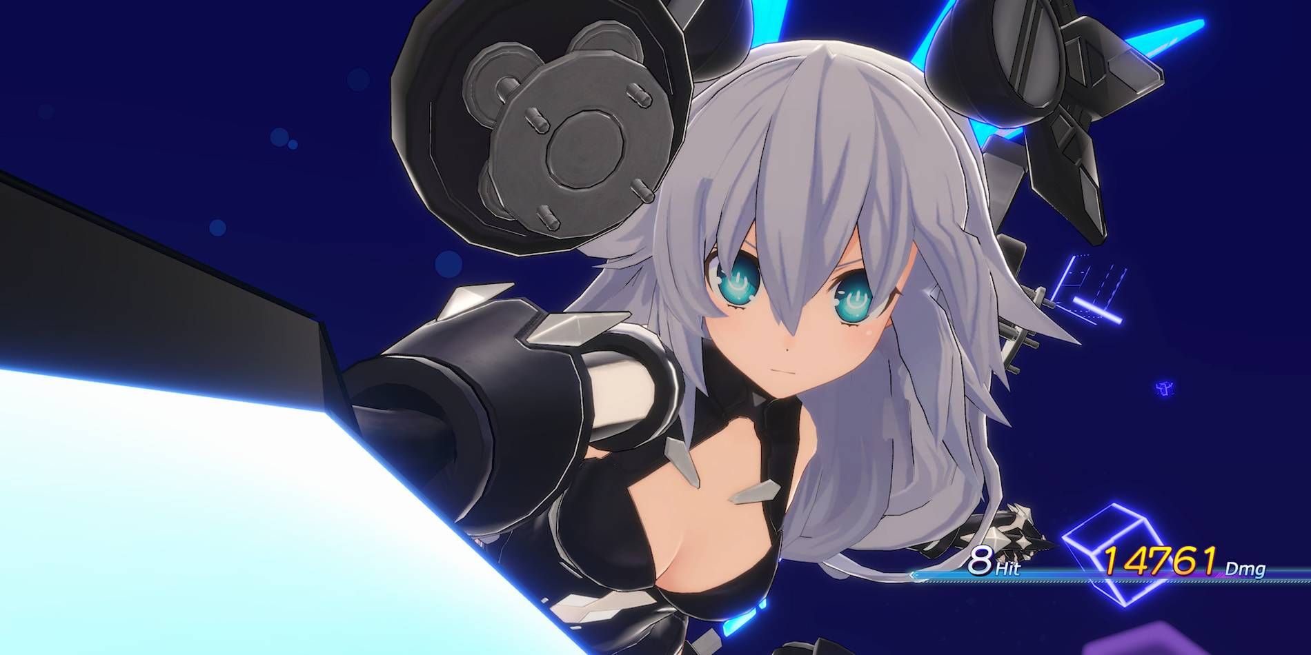 Neptunia: Sisters VS Sisters Party Member Doing Critical Attack with Hit and Damage Values Displayed