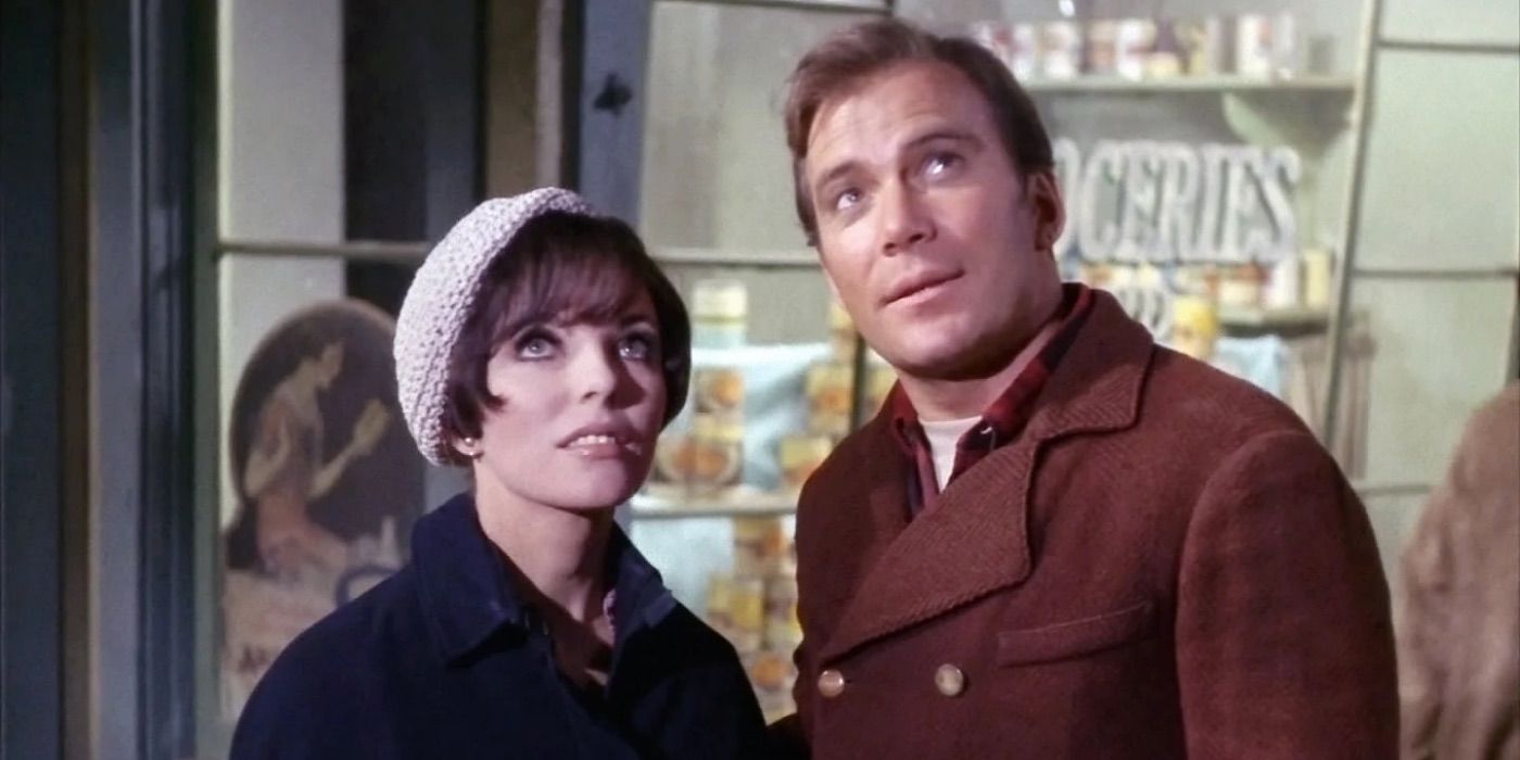 Kirk and Edith look on in Star Trek