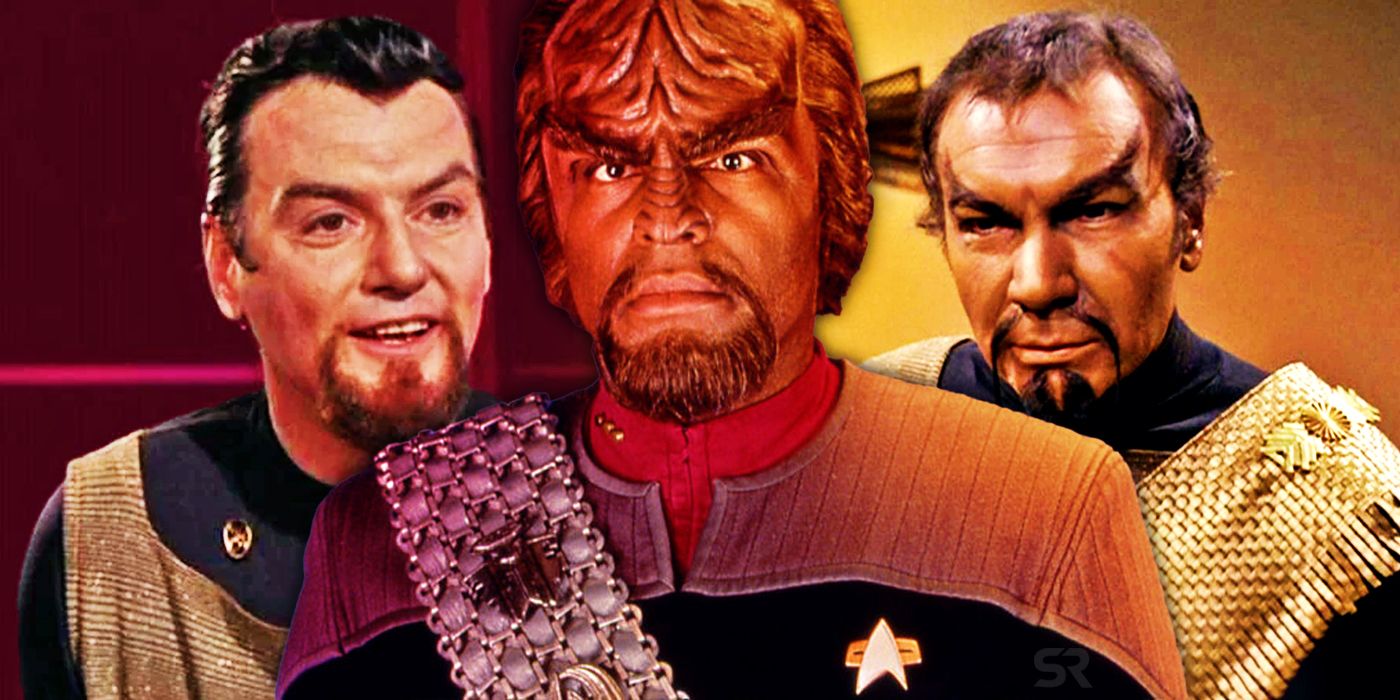 William Campbell as Koloth, Michael Dorn as Worf, and John Collicos as Kor in Star Trek
