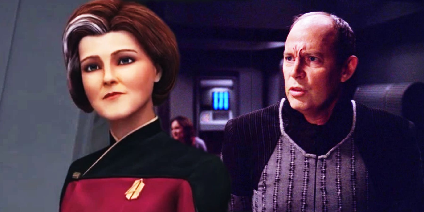 Kate Mulgrew como Almirante Janeway em Prodigy e Brenari em Star Trek Voyager