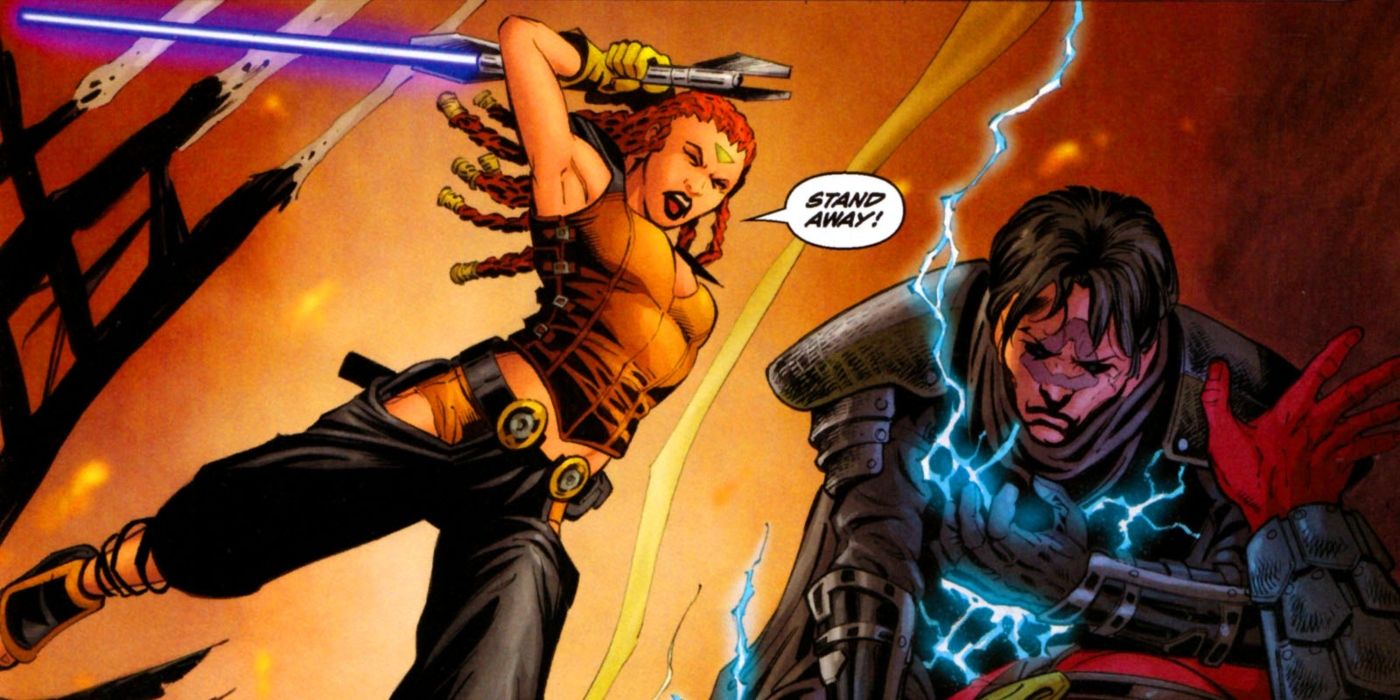 Another Jedi learns how to use Star Wars' first lightsaber.