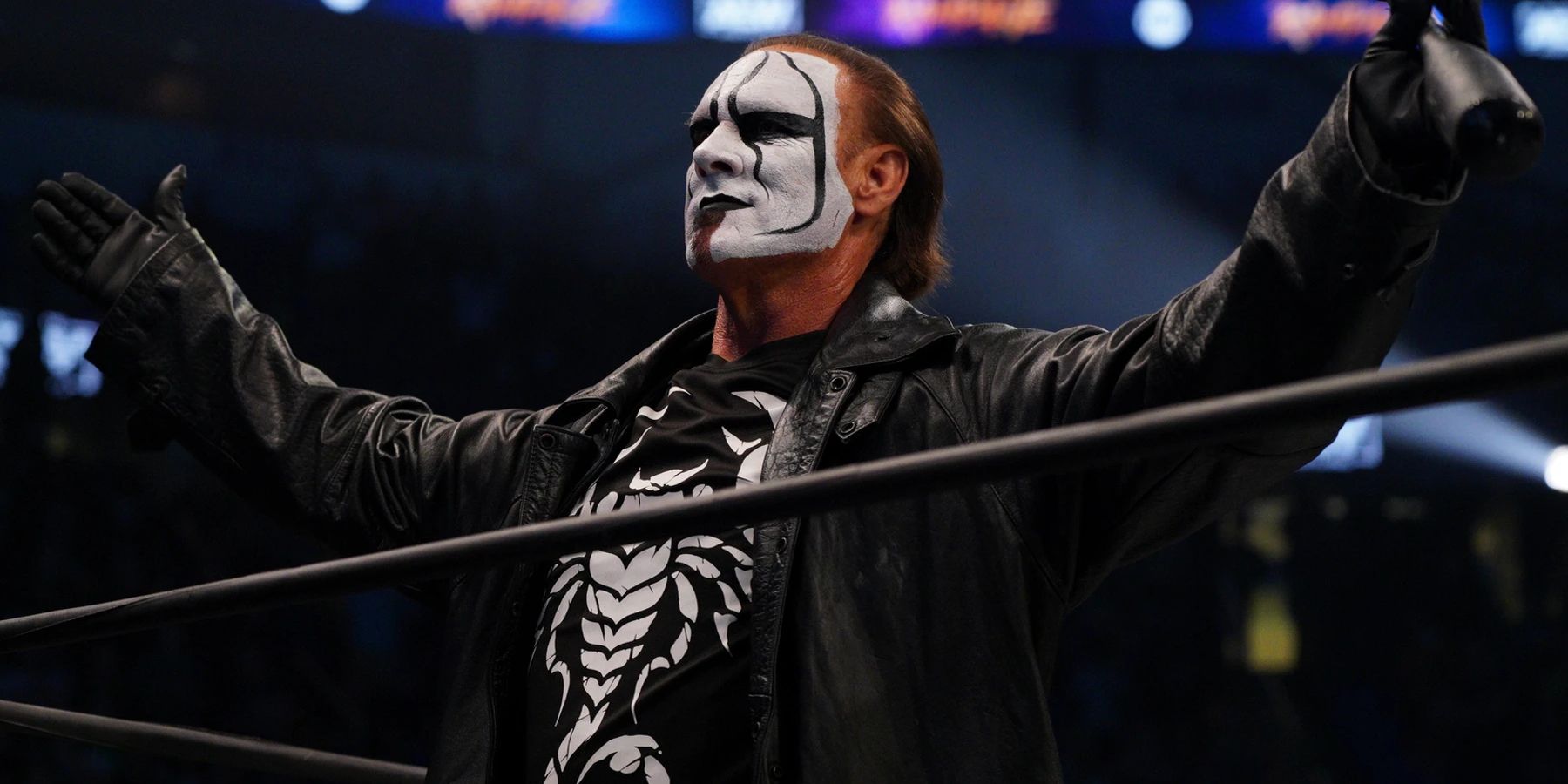 Sting challenges his opposition to try and get into the ring with him while he's wielding a baseball bat for AEW in 2022. 