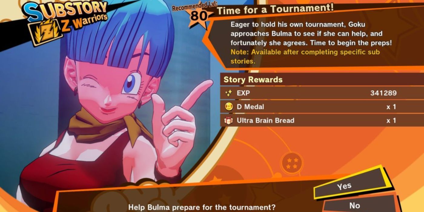 Time for a tournament substory in Dragon Ball Z Kakarot.