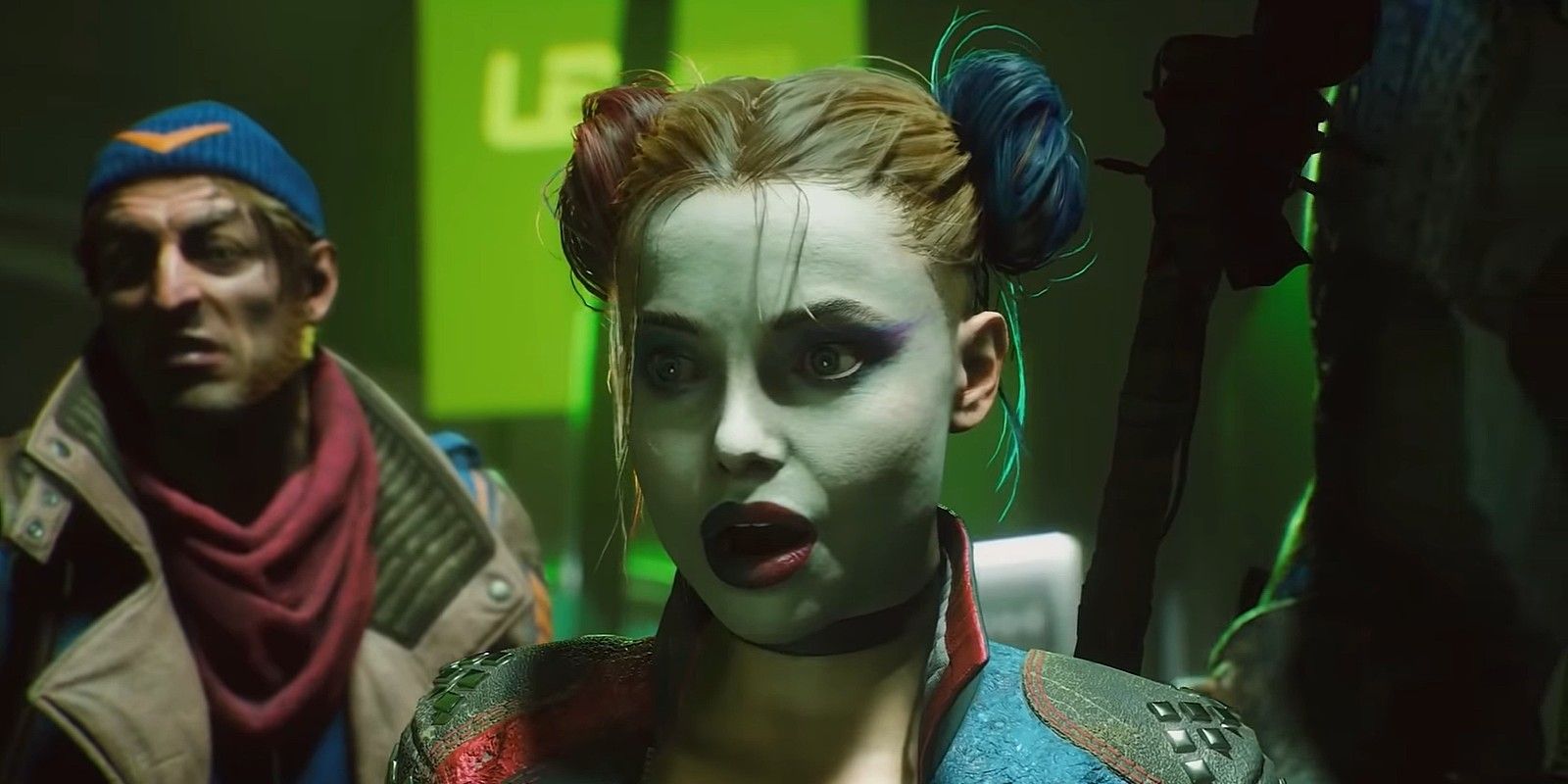 Harley Quinn looking shocked in Suicide Squad: Kill The Justice League