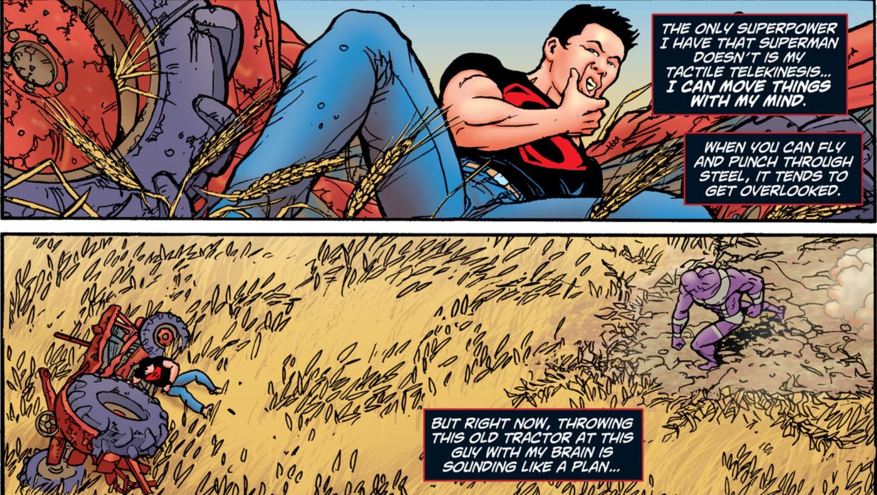Superboy em sua telecinesia tátil