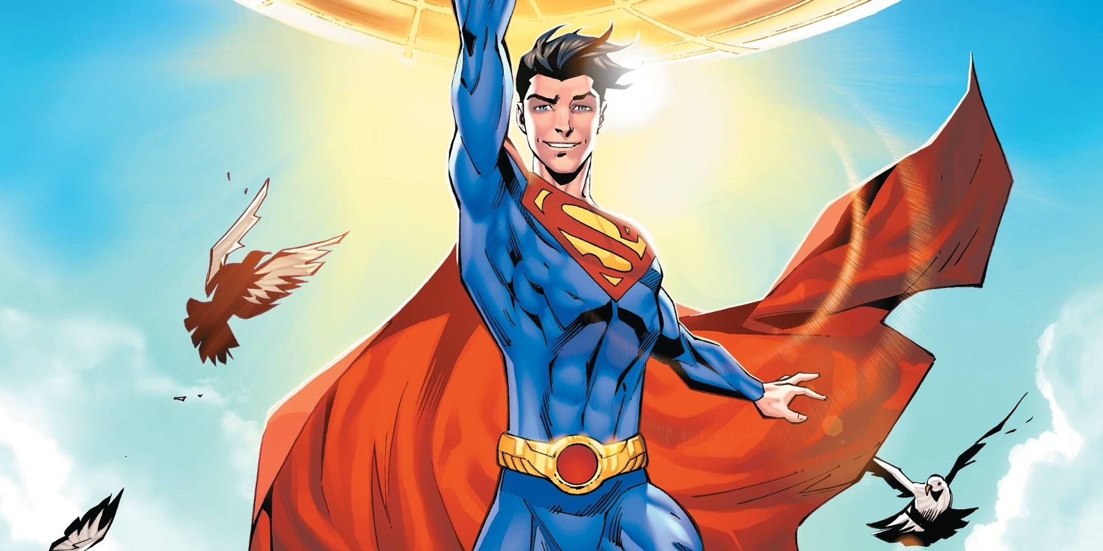 Superman Jon Kent Holding Daily Planet Globe