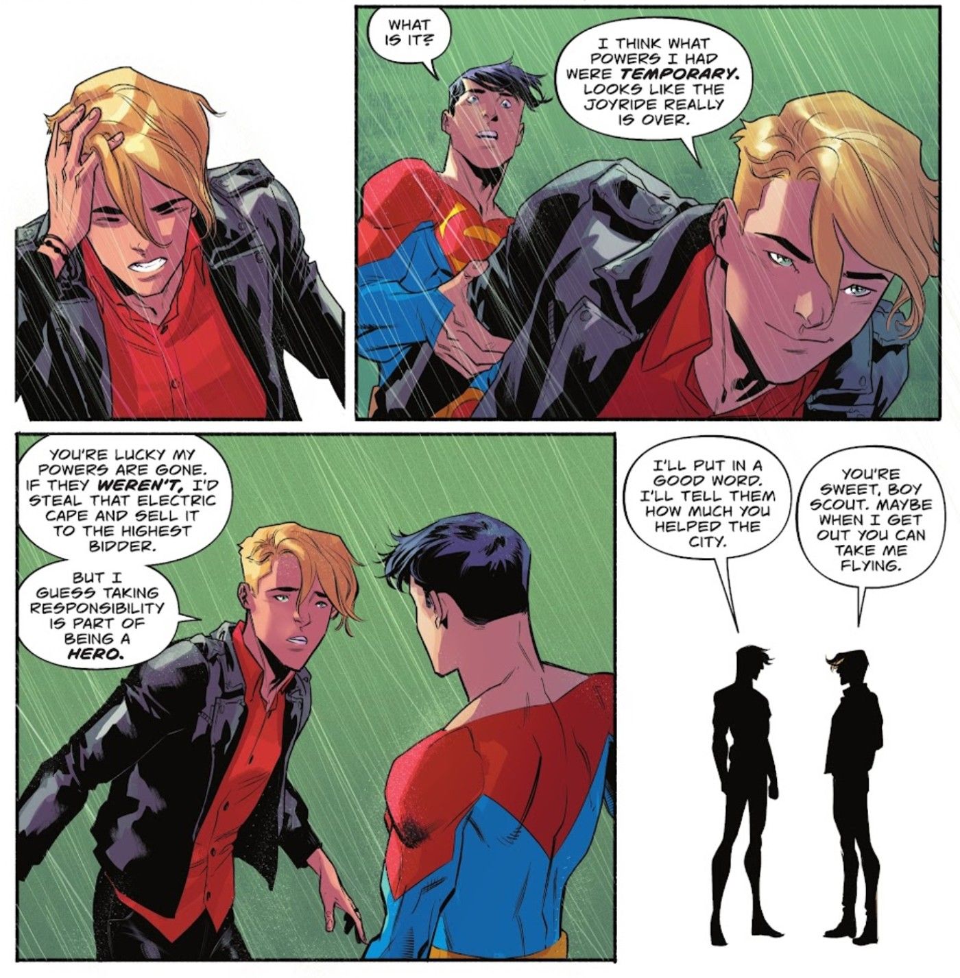 Superman Jon Kent fala com o novo personagem Ash