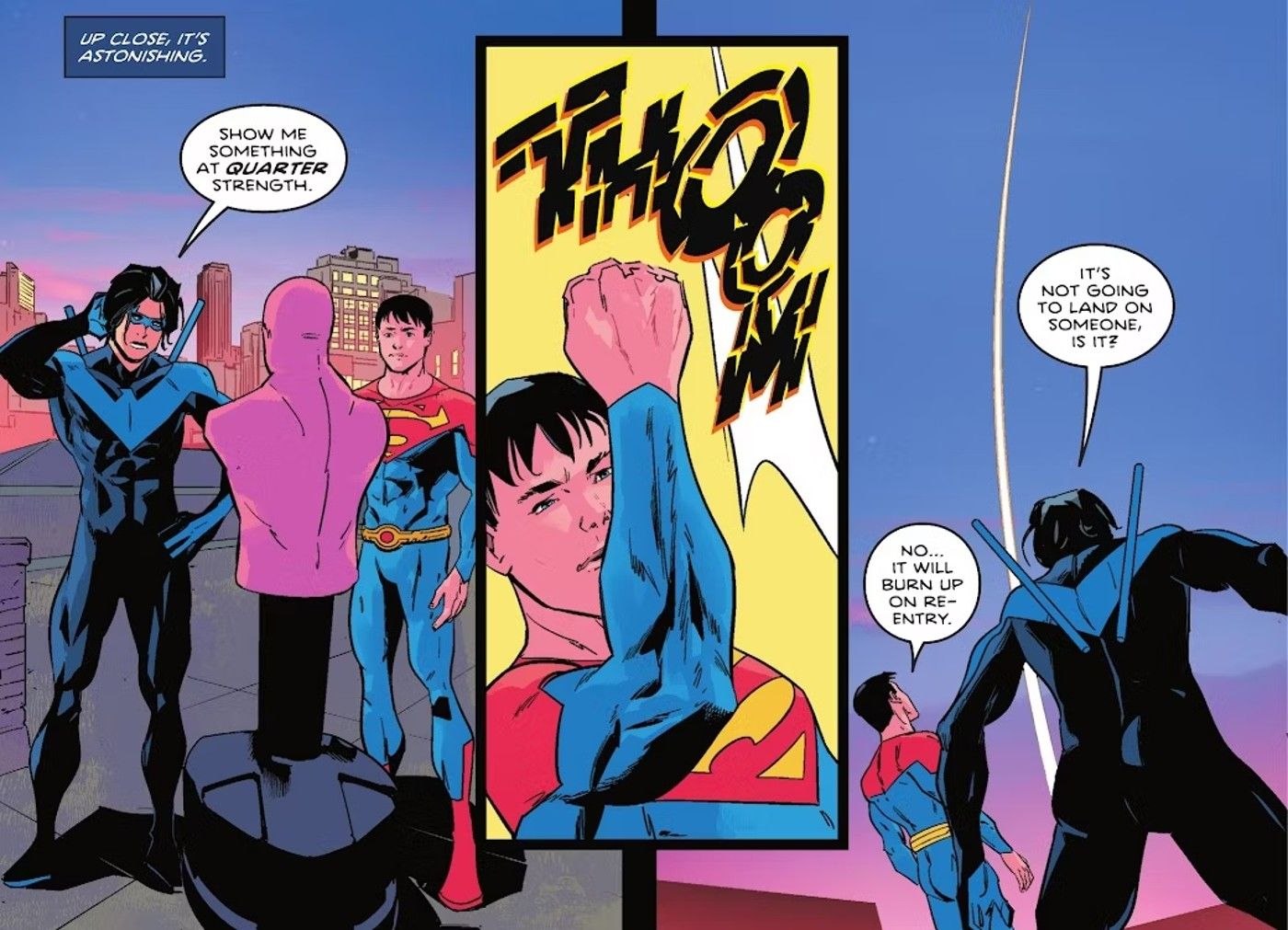 superman strength punch nightwing