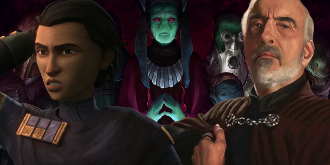 Tawni Ames and Count Dooku with other Separatists in Star Wars