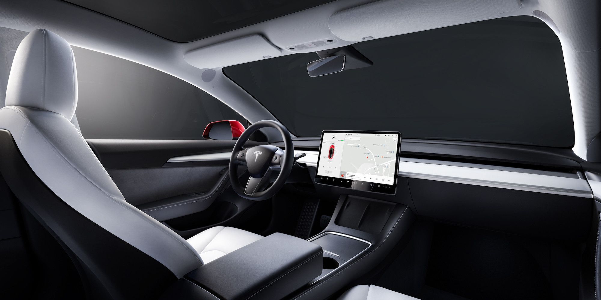 Tesla Model 3 With Autopilot engaged