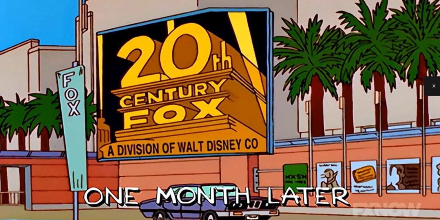 The 20th Century Fox sign in The Simpsons