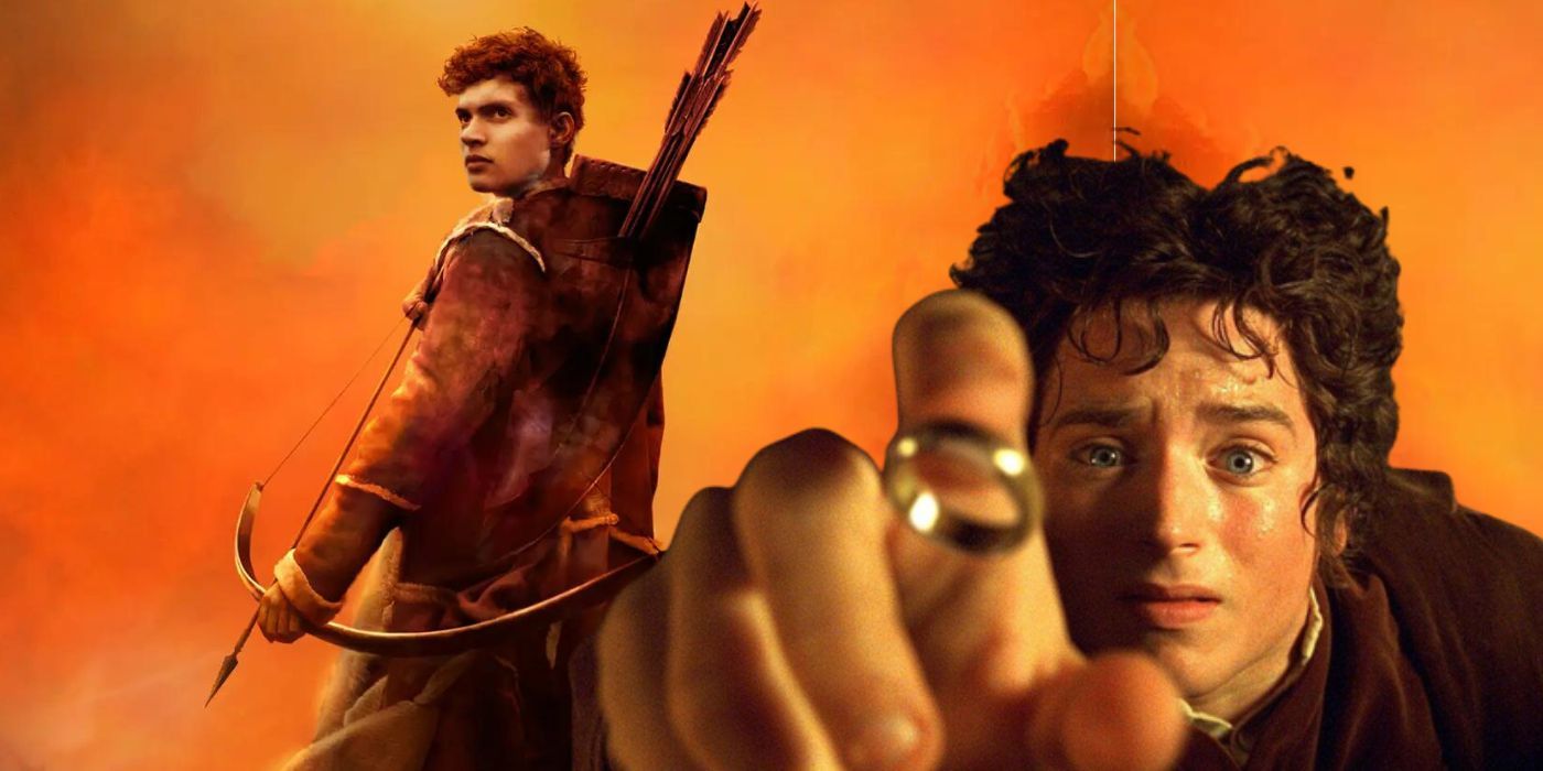 The Dragon Reborn stringing a bow in Wheel of Time and Frodo holding a ring in Lord of the Rings