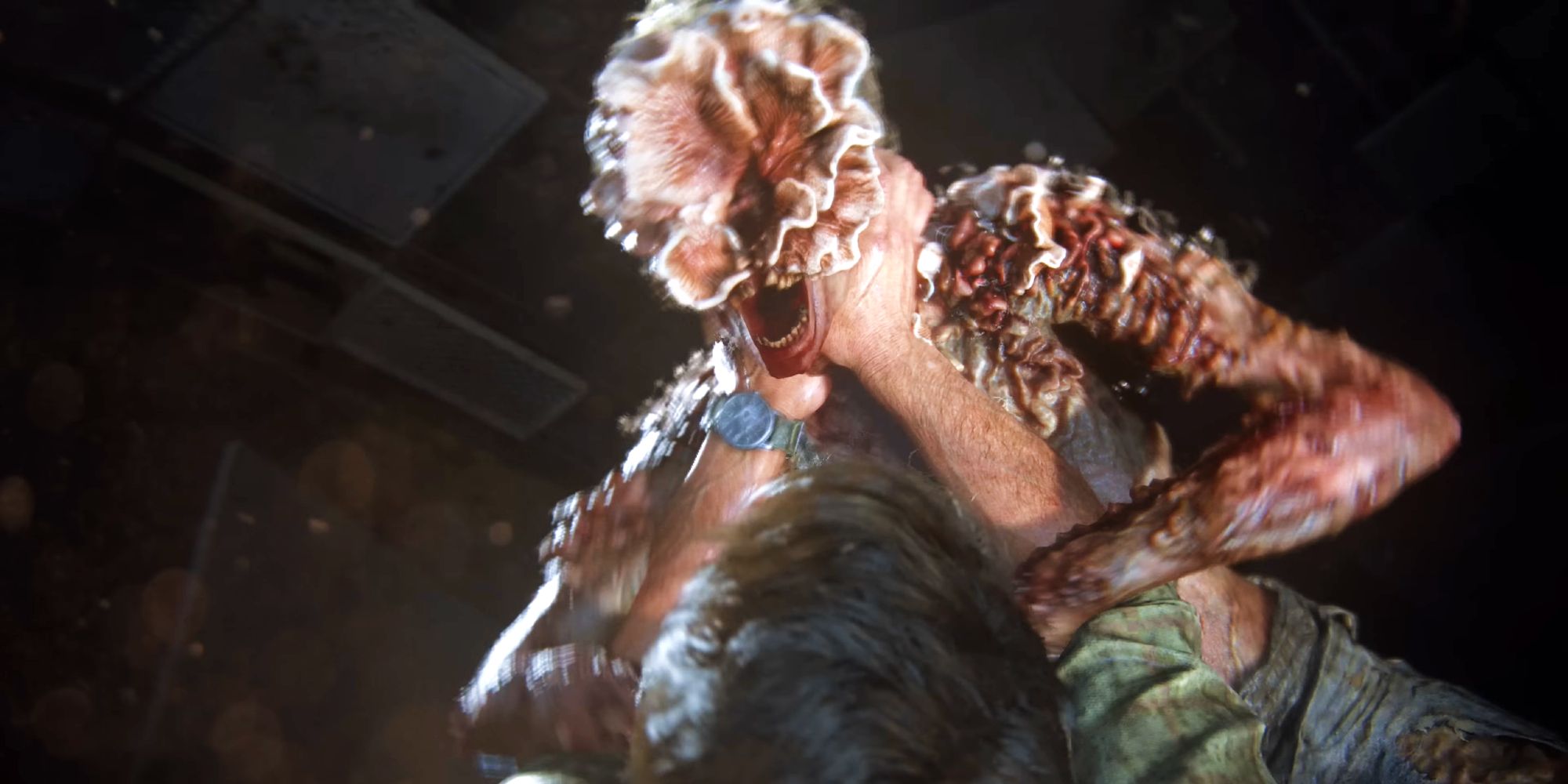 The Last Of Us Parte I Frenzied Clicker Grappling Joel