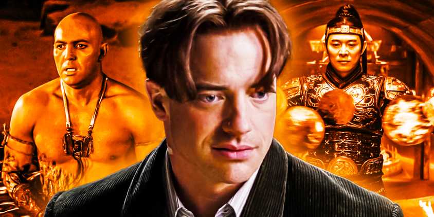 Arnold Vosloo, Brendan Fraser, and Jet Li in The Mummy franchise