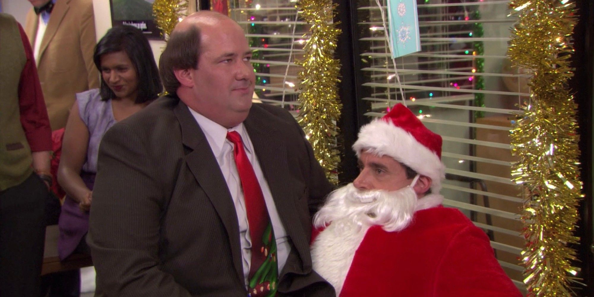 The Office Kevin Sitting On Santa Actors Breaking