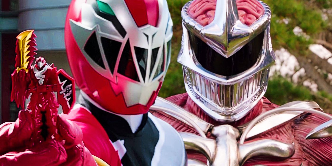 The Red Ranger and Lord Zedd from Power Rangers Dino Fury