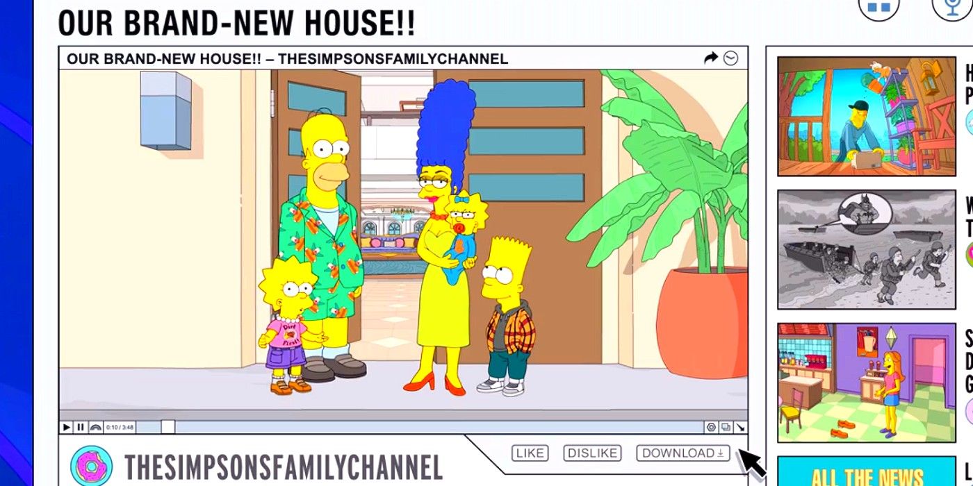 The Simpsons season 34 episode 12 screenlife format