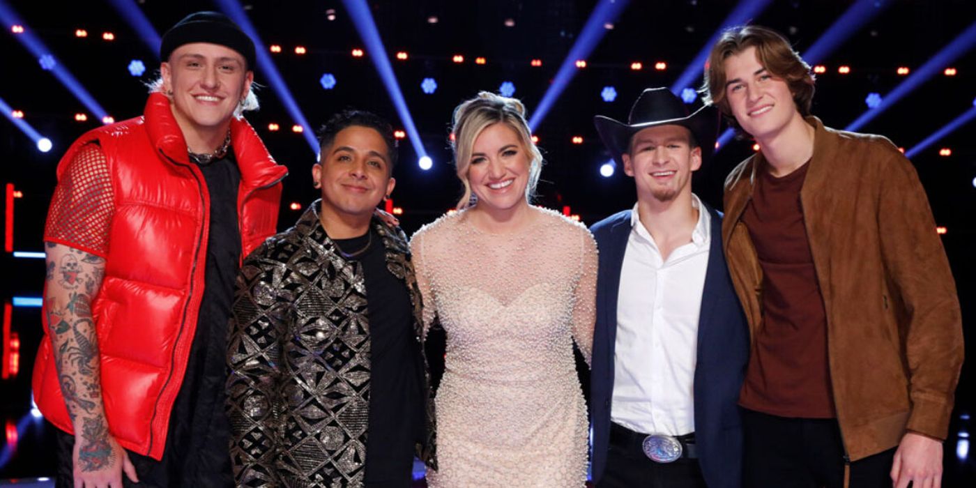 The Voice season 22 finalists standing on stage together