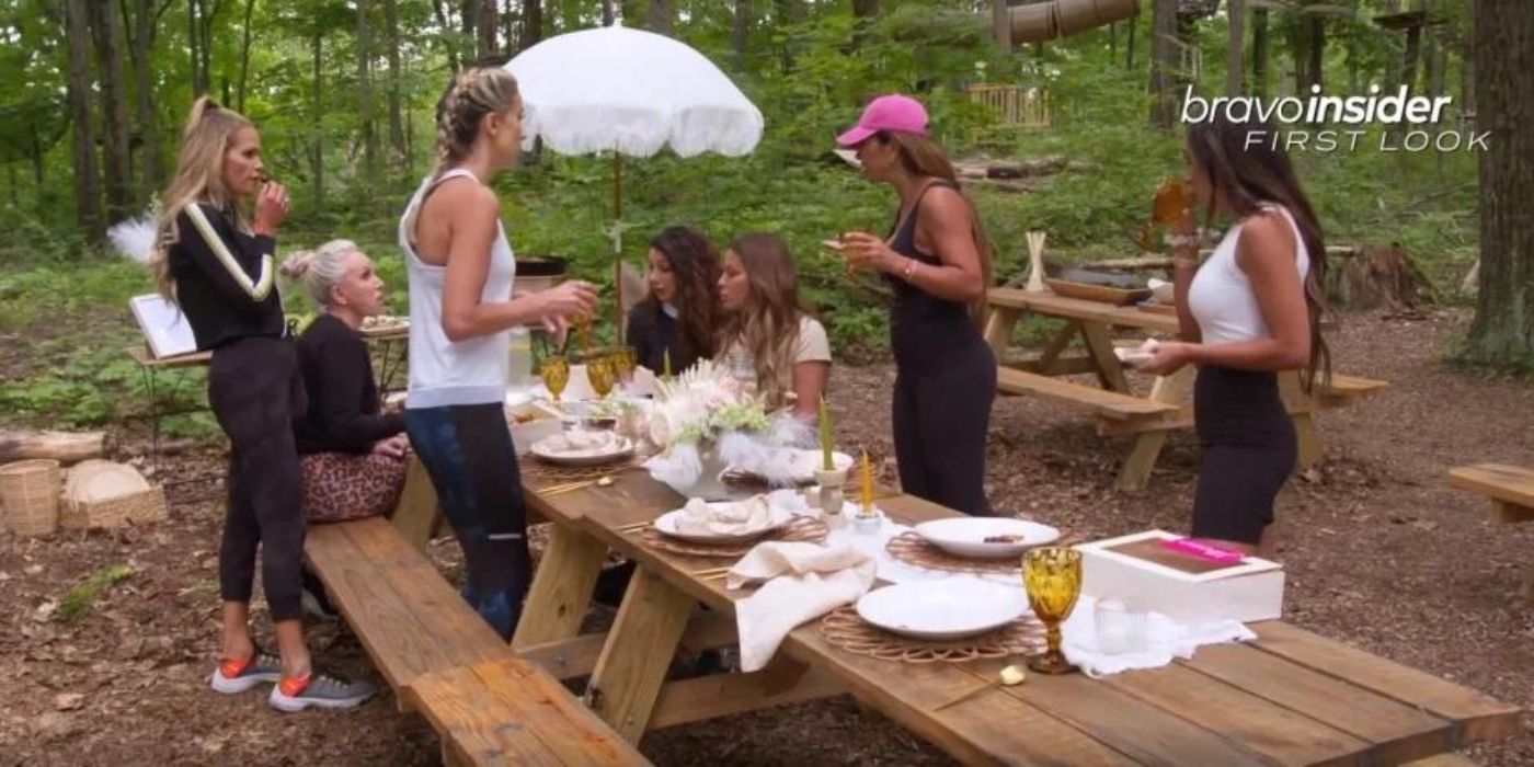 The women on RHONJ hsving a picnic
