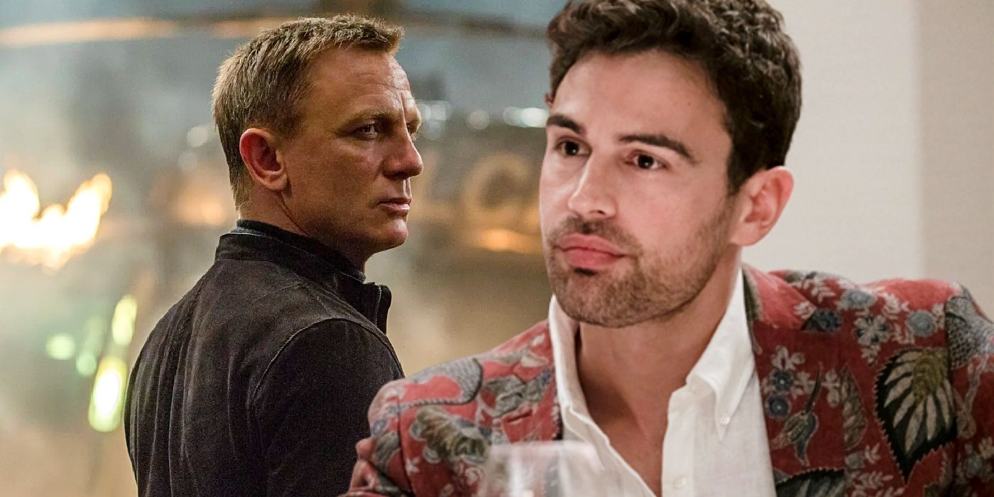 Custom image of Daniel Craig as James Bond and Theo James in The White Lotus.