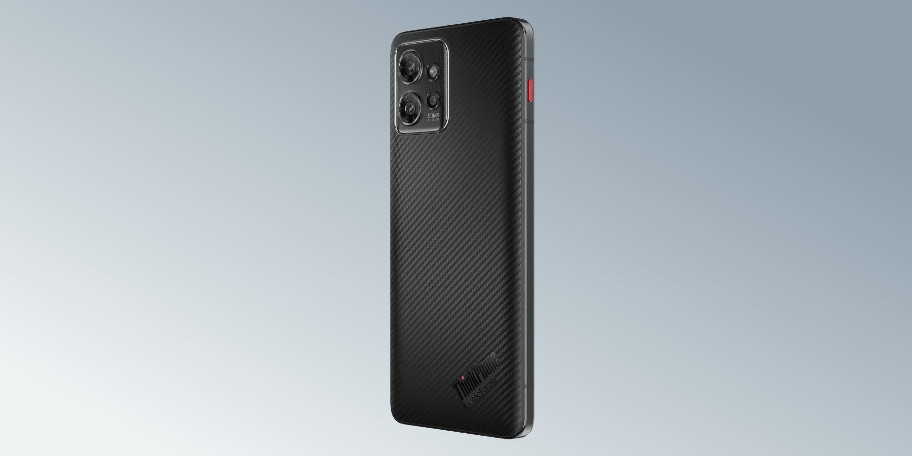 A photo showing the back of the ThinkPhone by Motorola smartphone
