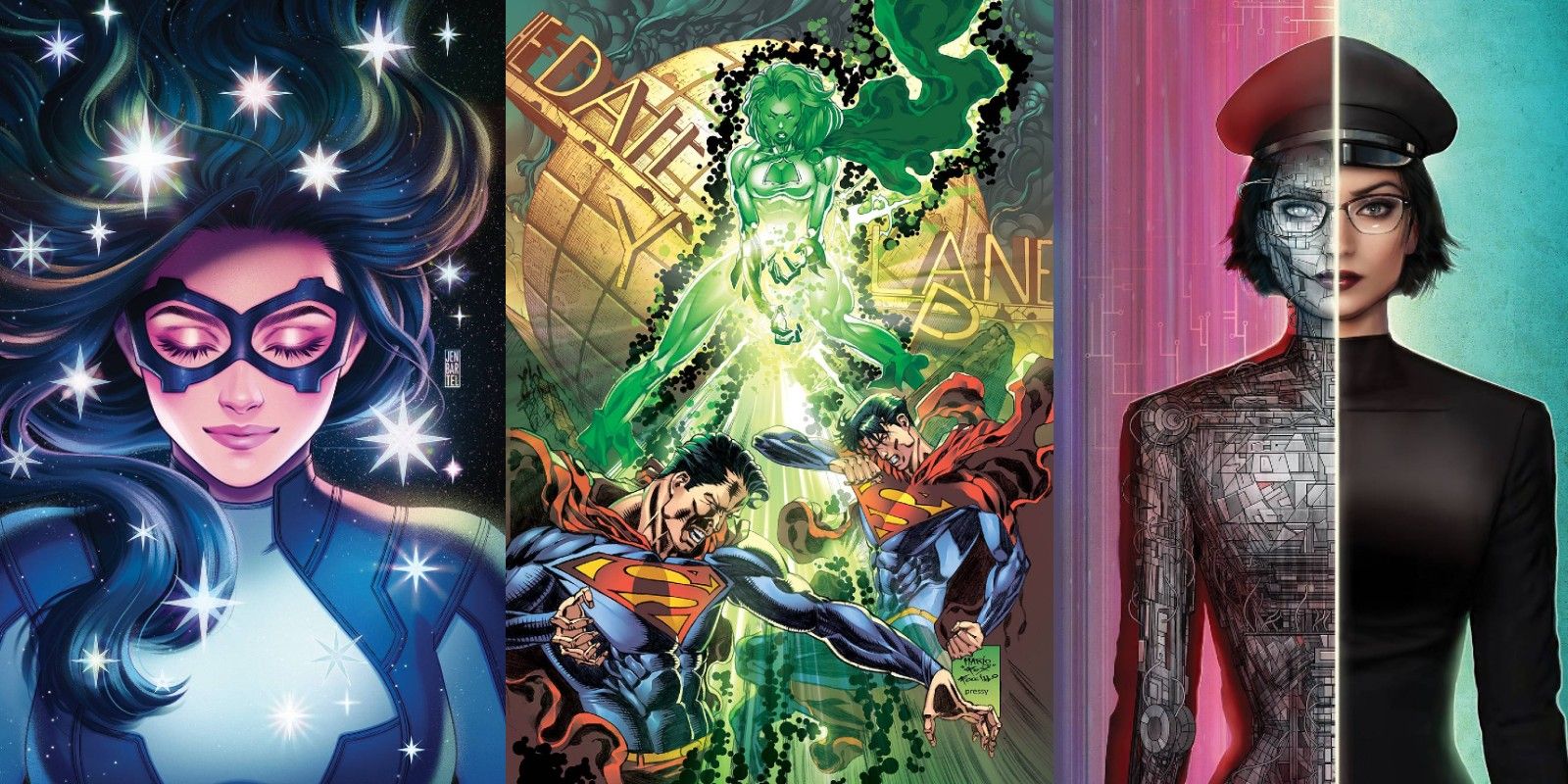 Three Lazarus Planet Krypton Variant Covers with Dreamer, Power Girl, Superman, and Mercy Graves