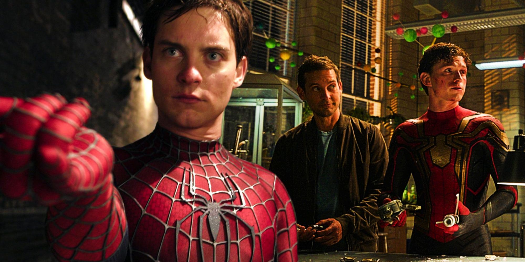 Tobey Maguire dans le rôle de Spider-Man, une image de Spider-Man No Way Home