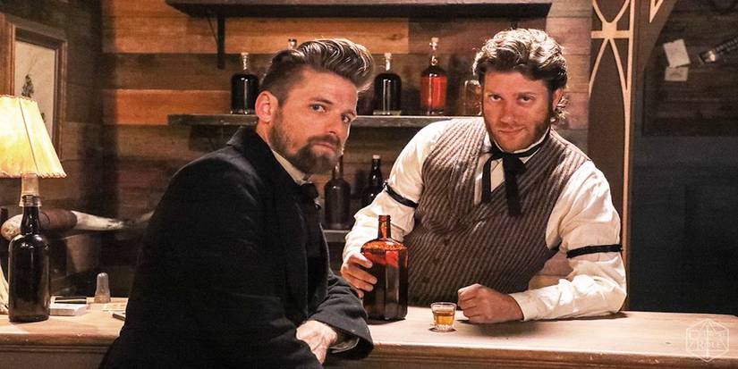 Image of Brian W Foster and Ivan Van Norman on the Undeadwood Set