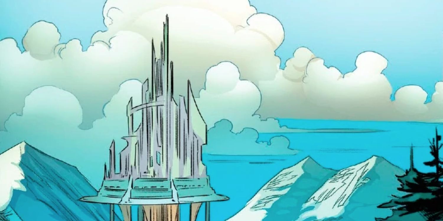A cropped Image of Avalon or Otherworld from Marvel Comics