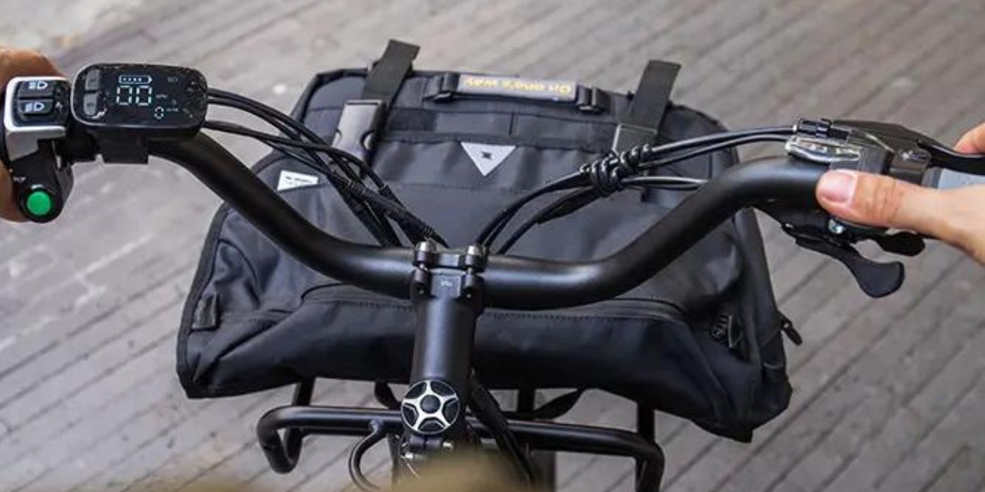 Rider&rsquo;s view of the T1 e-bike