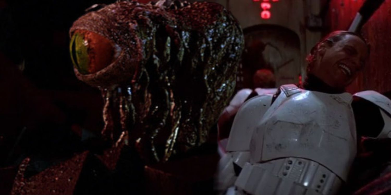 Split Image of the Dianoga, the trash compacter monster from A New Hope