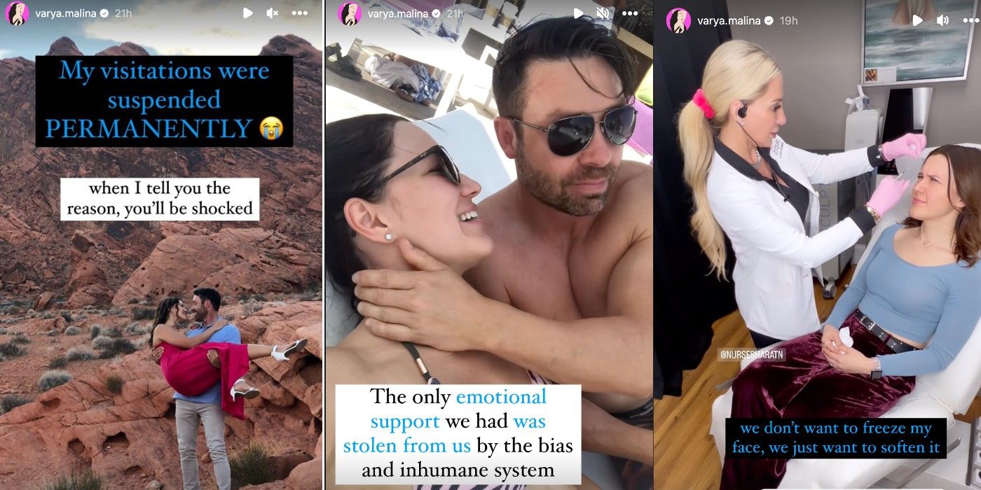 90 Day Fiance star Varya Malina's Instagram Story showing her photos with Geoffrey Paschel