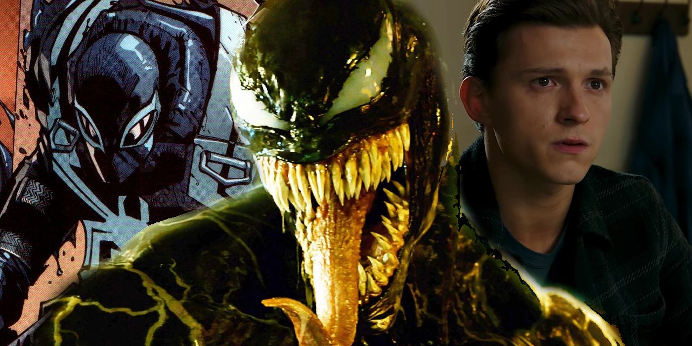 Split Image: Agent Venom, Venom (2018), Peter Parker (Tom Holland)