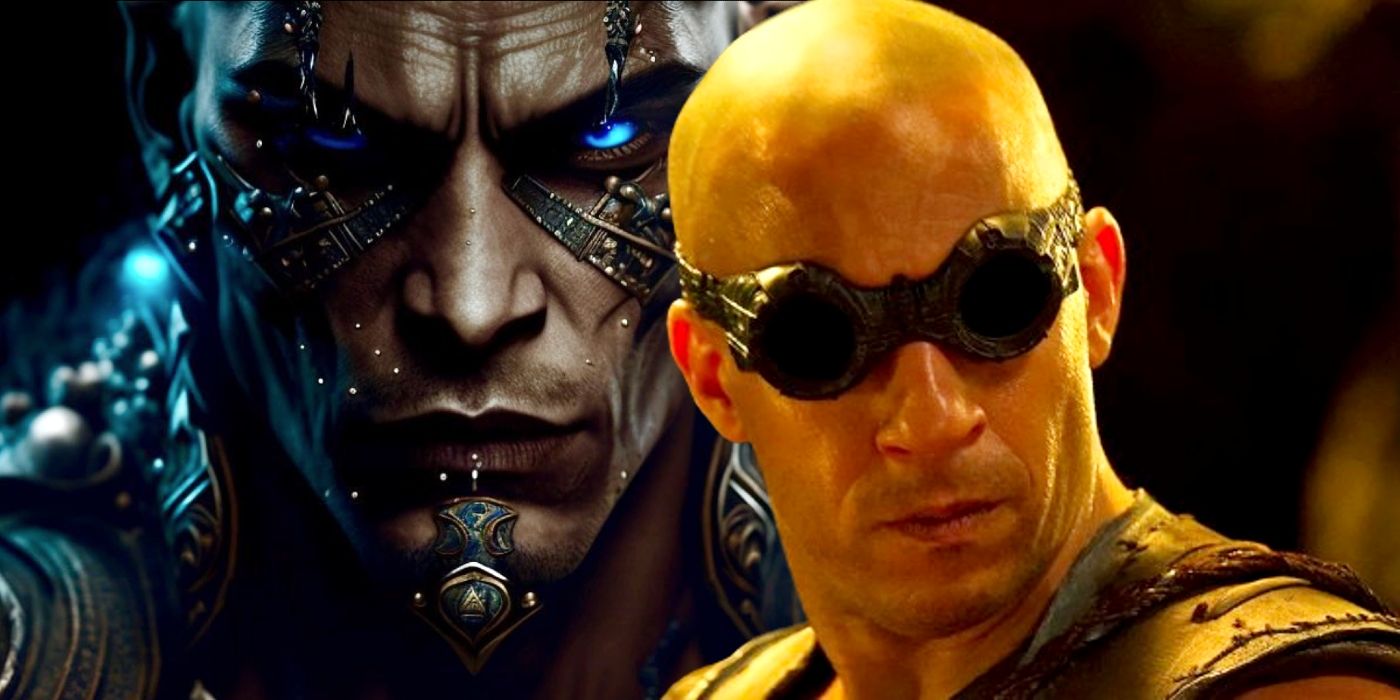 Custom image of Riddick 4: Furya concept art and Vin Diesel as Riddick.