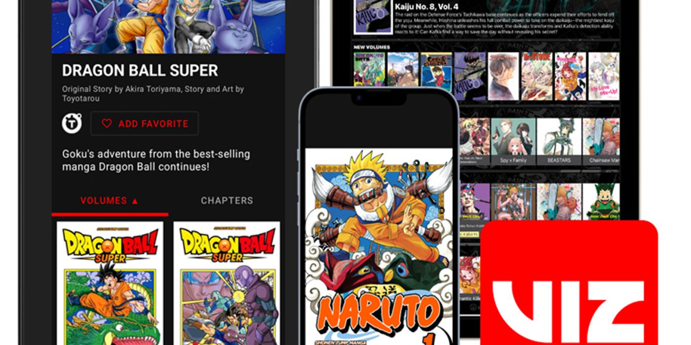 A Viz Manga app ad is displayed