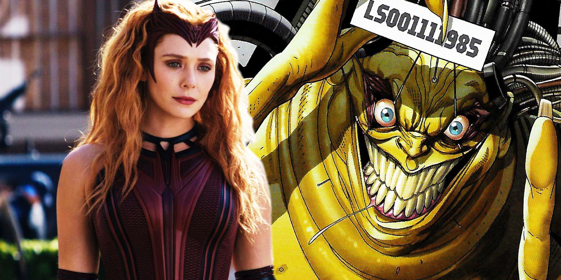 Elizabeth Olsen as Scarlet Witch and Mojo from X-Men